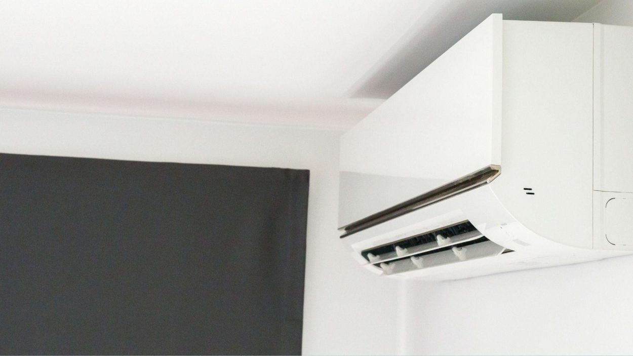 Wall-mounted air conditioner unit. Consider emergency AC repair services in Atlanta, GA, for optimal cooling performance.
