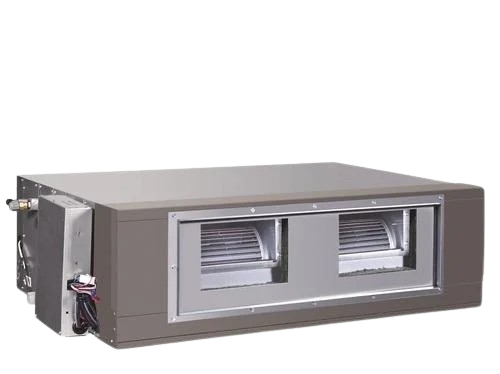 Air Conditioning unit. Close-up of a horizontal ducted air conditioning unit. HVAC system for home or business in Atlanta, GA.