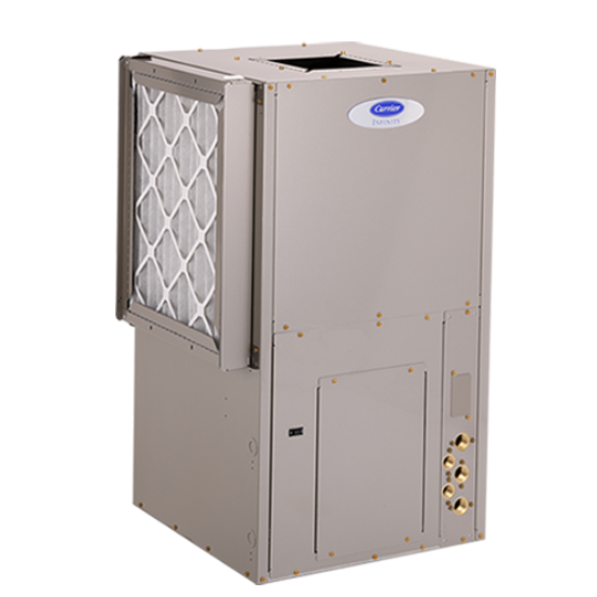 Carrier HVAC unit. Carrier Infinity system for residential heating and air conditioning. Atlanta, GA HVAC installation.