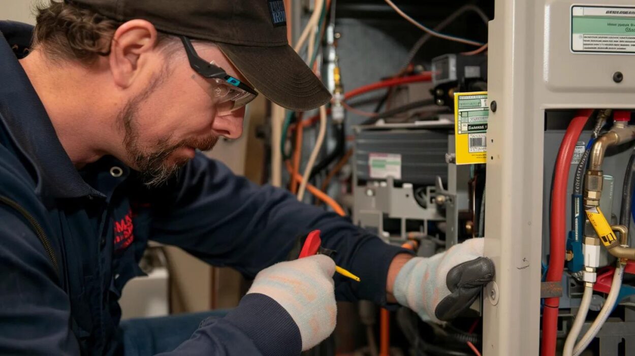 furnace repair by technician