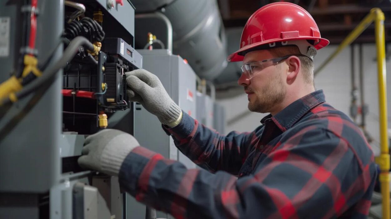 furnace repair by technician