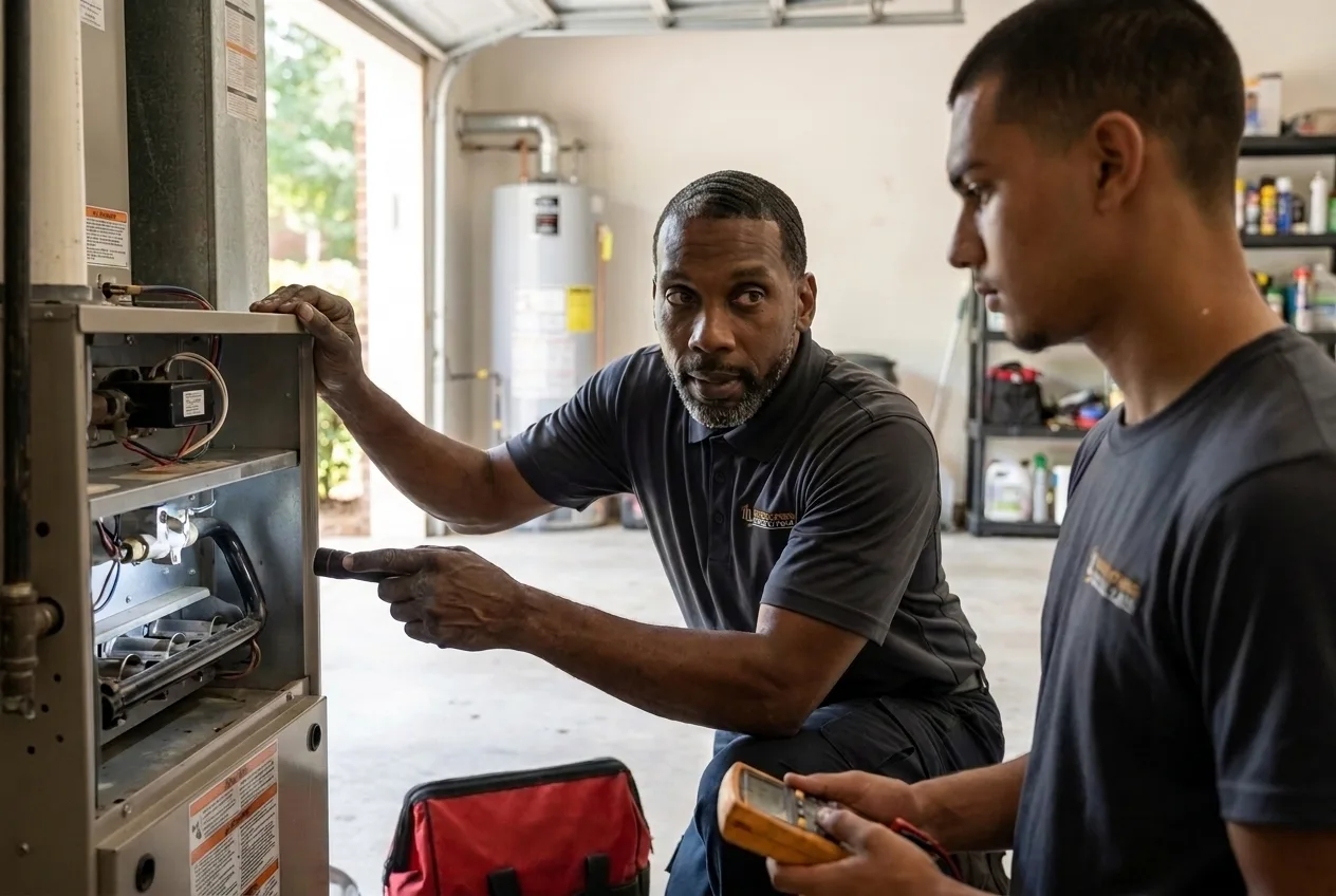 A furnace inspected before the Atlanta heating season