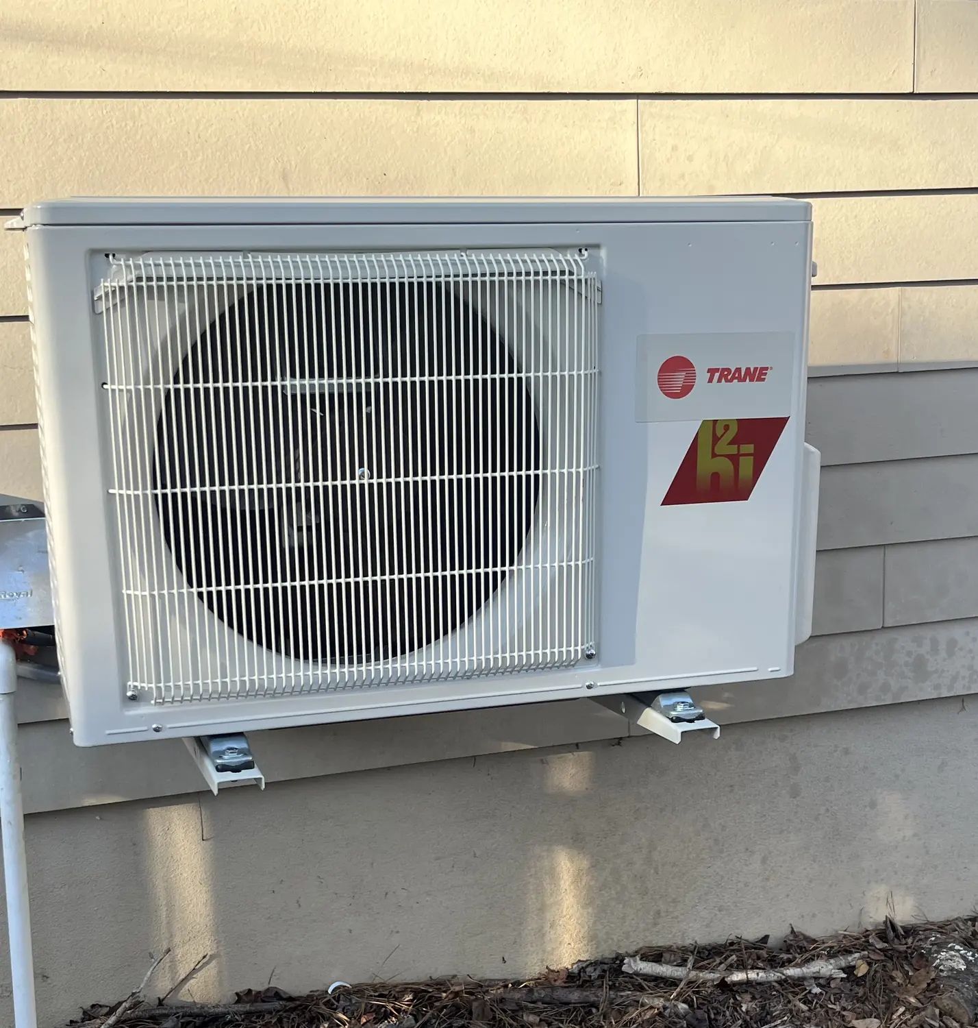 A Trane ductless mini-split heat pump installed on an Atlanta home, the kind eligible for replacement rebate programs