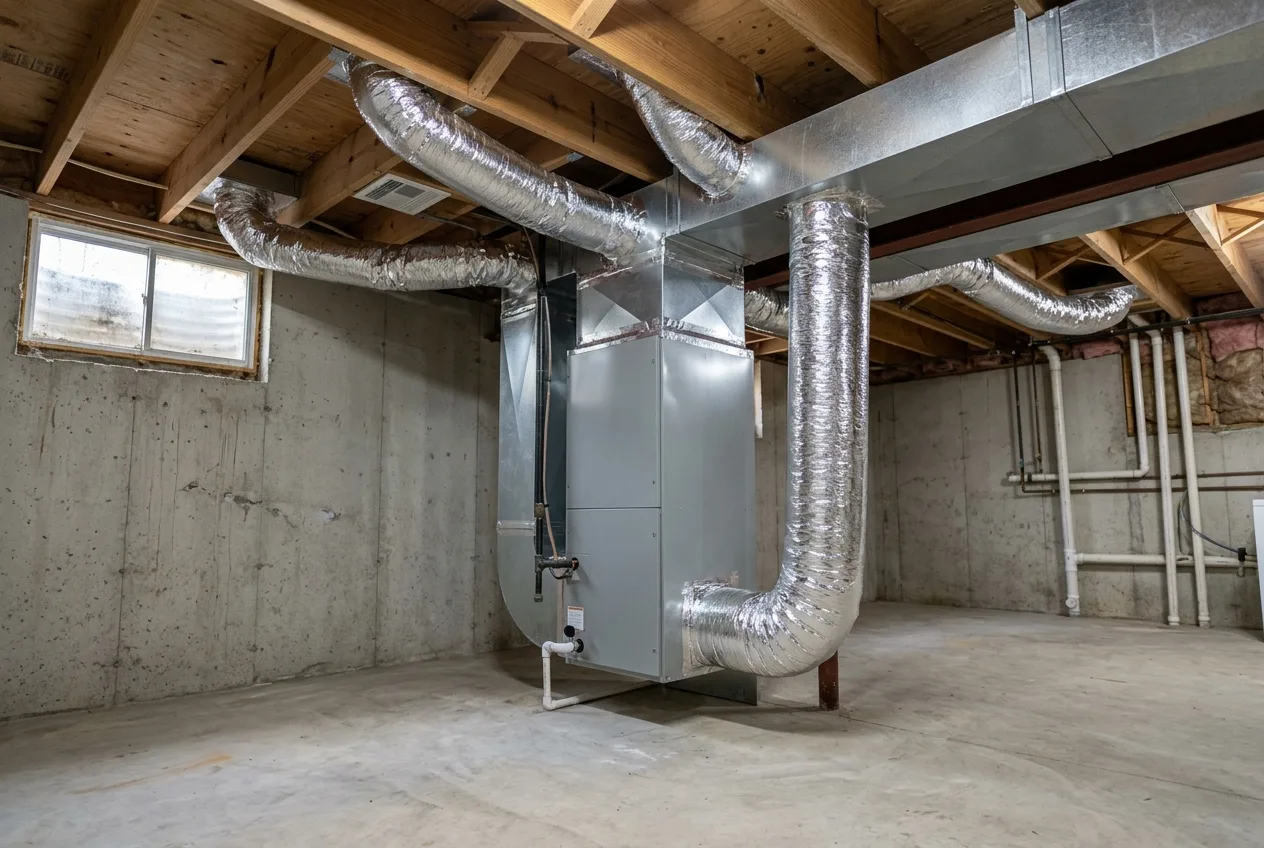 New ductwork being installed in an Atlanta home